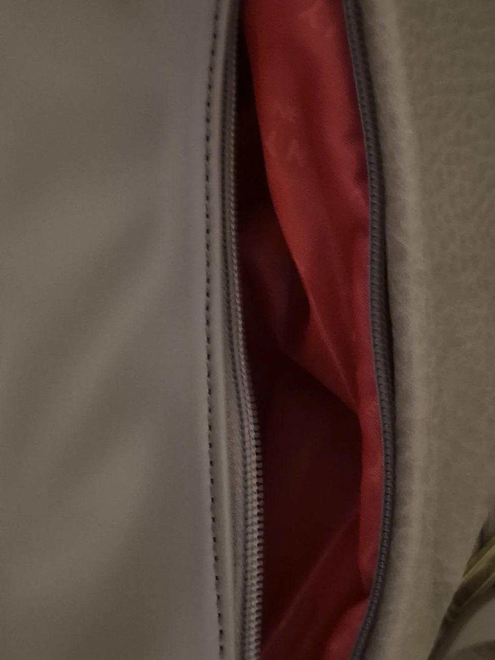 DKNY Taupe Leather Weekender Bag